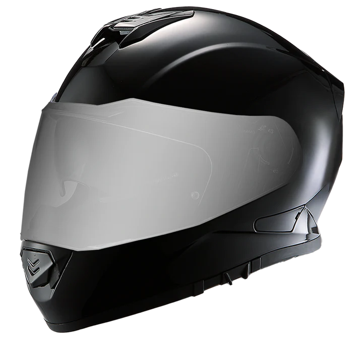 Daytona Detour Hi Gloss Black Full Face Motorcycle Helmet