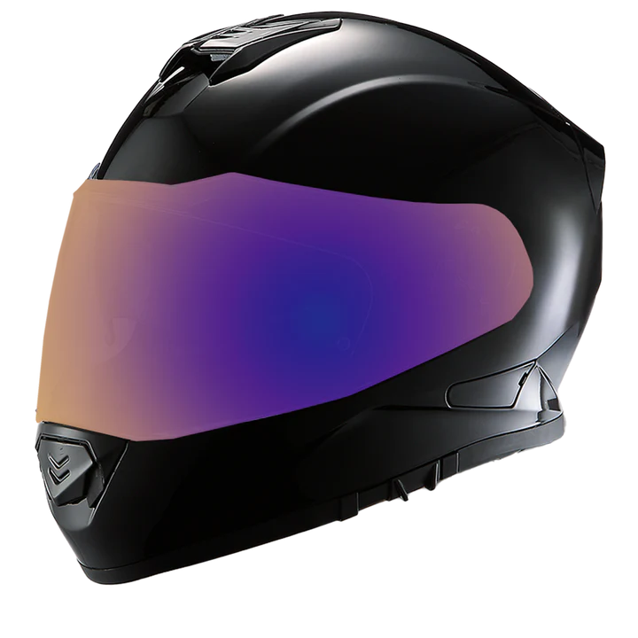 Daytona Detour Hi Gloss Black Full Face Motorcycle Helmet