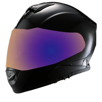 Daytona Detour Hi Gloss Black Full Face Motorcycle Helmet