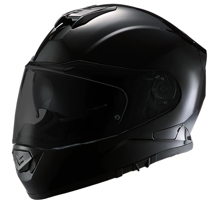 Daytona Detour Hi Gloss Black Full Face Motorcycle Helmet