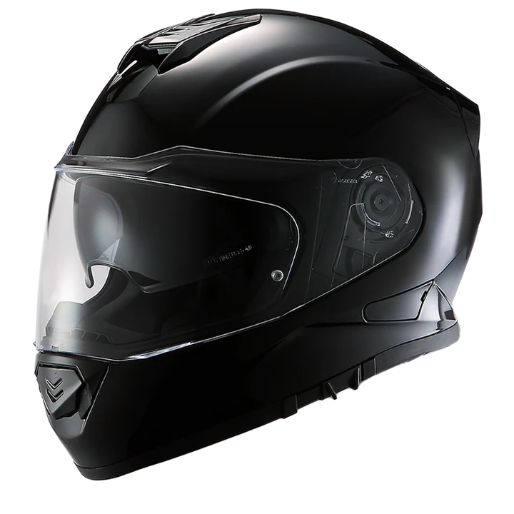 Daytona Detour Hi Gloss Black Full Face Motorcycle Helmet