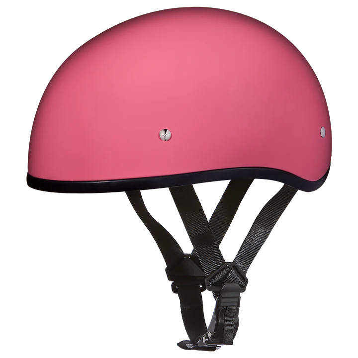 Daytona Skull Cap Half Shell Motorcycle Helmet - Hi-Gloss Pink 