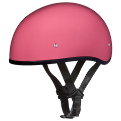 Daytona Skull Cap Half Shell Motorcycle Helmet - Hi-Gloss Pink 