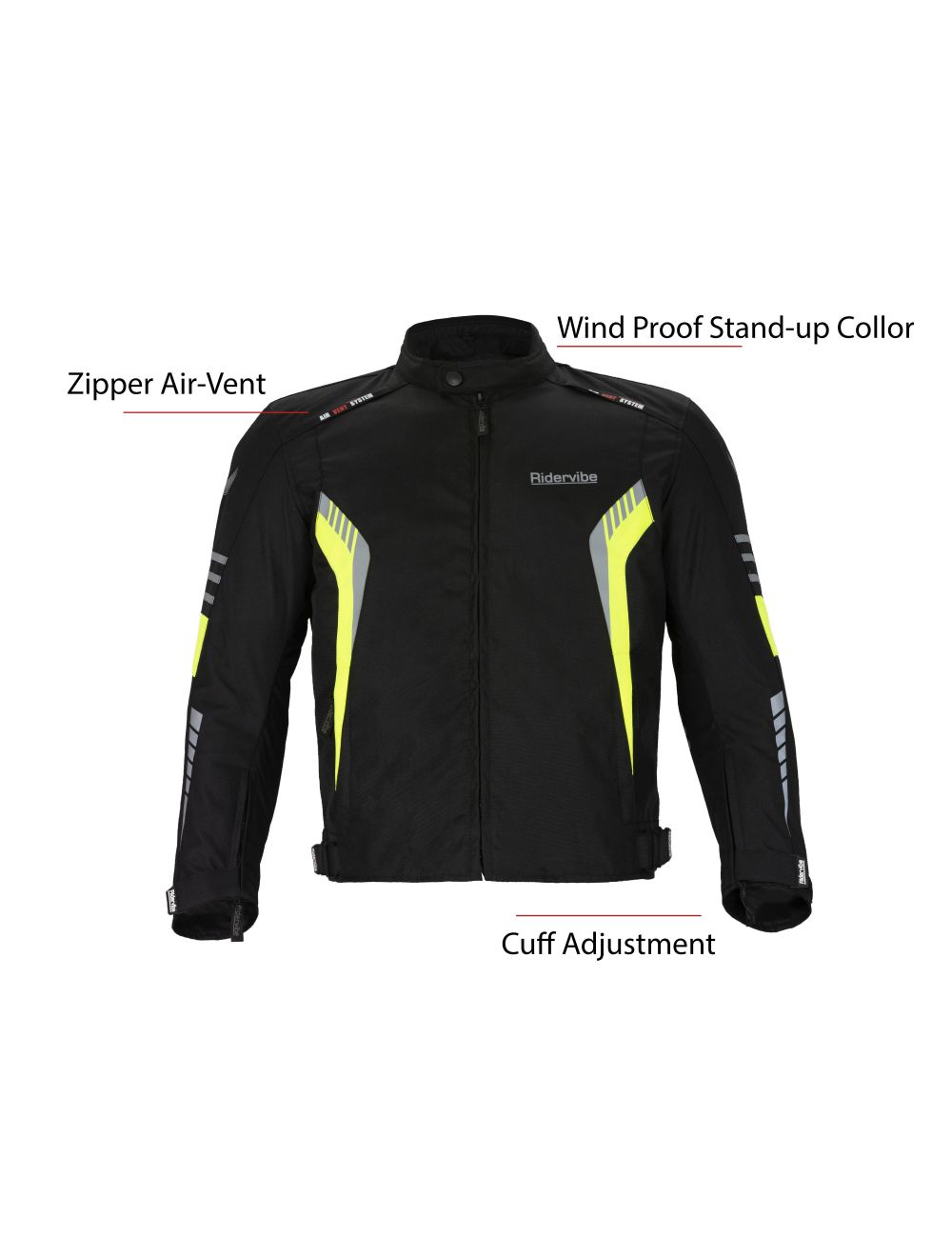 Neon & Black CE Armored Waterproof Motorcycle Jacket