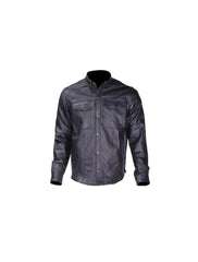 Mens Light Weight Leather Shirt For Summer Riding
