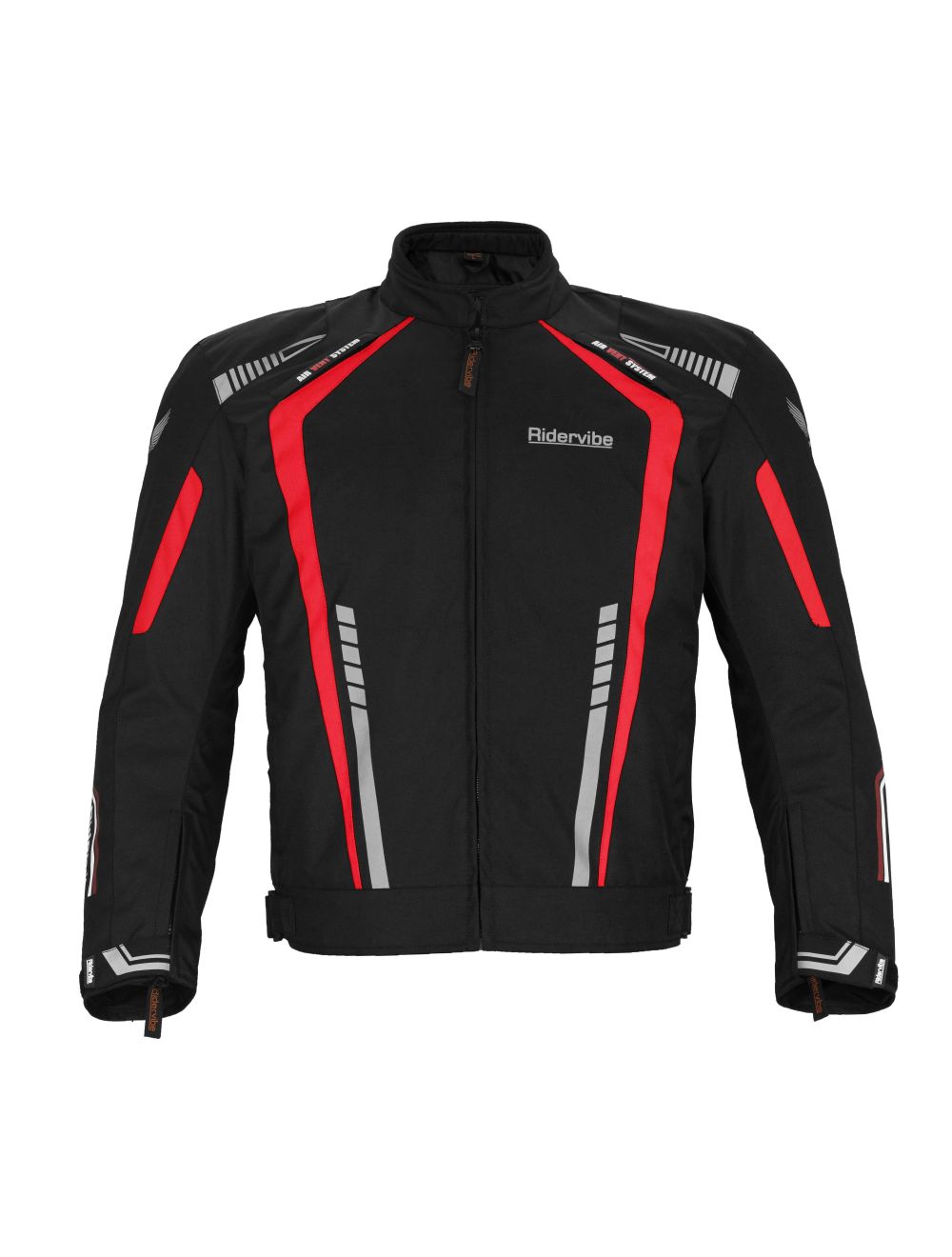 Men's Nylon and Mesh Motorcycle Red Jacket