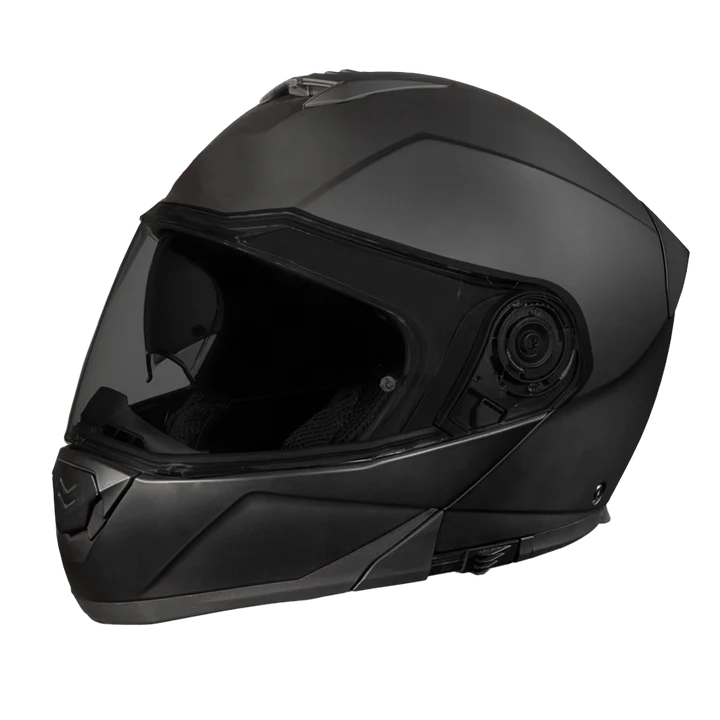 Daytona Glide Modular Dull Black Bluetooth Helmet - DOT Approved