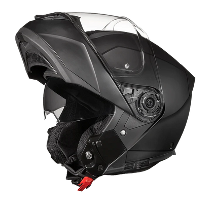 Daytona Glide Modular Dull Black Bluetooth Helmet - DOT Approved