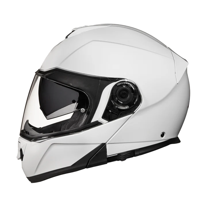 Daytona Glide Modular DOT Approved Bluetooth - Hi-Gloss White Helmet