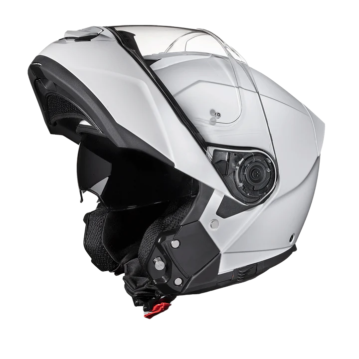 Daytona Glide Modular DOT Approved Bluetooth - Hi-Gloss White Helmet