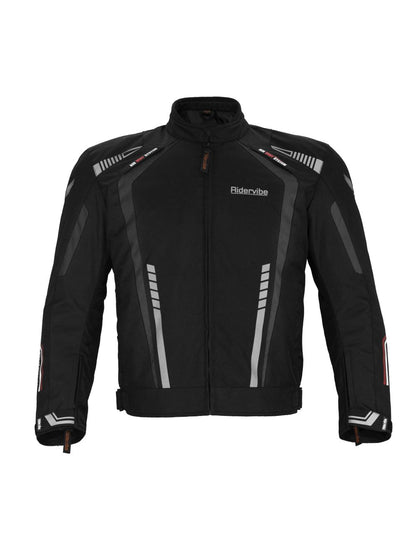 Men's Nylon and Mesh Motorcycle Grey Jacket