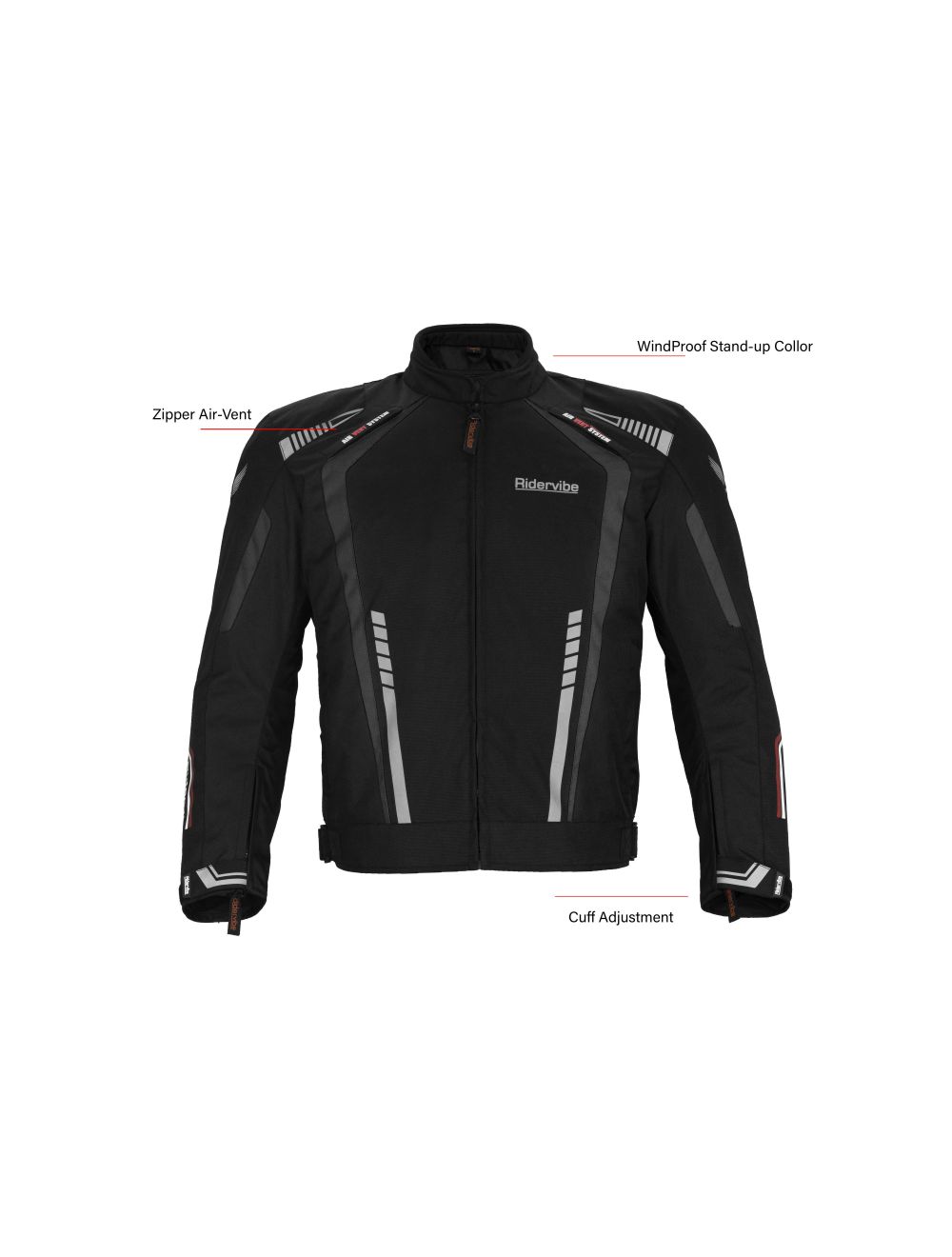 Men's Nylon and Mesh Motorcycle Grey Jacket