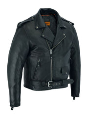 Classic Biker Police Motorcycle Jacket - Best Cowhide Leather Motorcycle Jacket