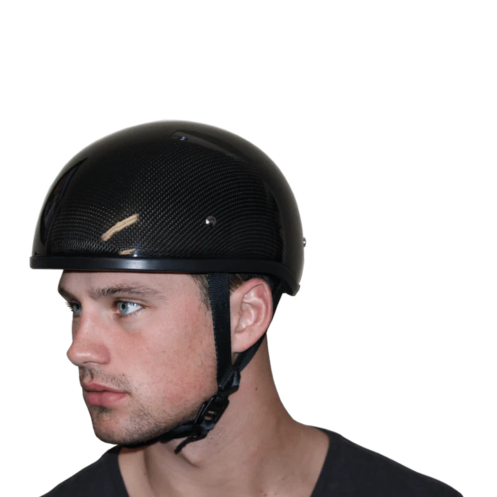 D.O.T. Skull Cap W/O Visor- Grey Carbon Fiber