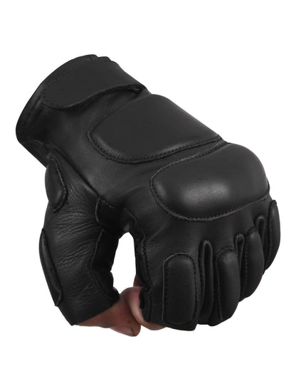 Fingerless Knuckle Protection Gloves