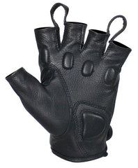 Premium Deer Skin Gel Palm Fingerless Riding Gloves